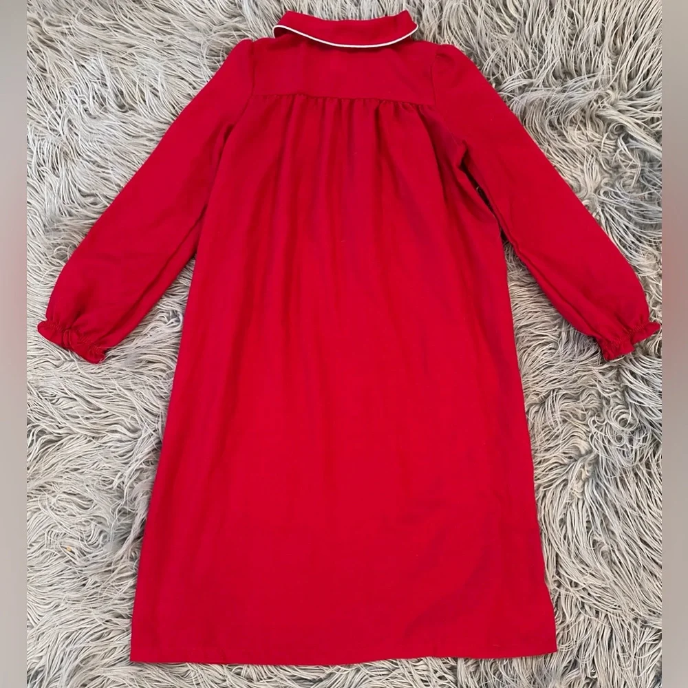 GYMBOREE Gingerbread Christmas Red Nightgown size L 10-12